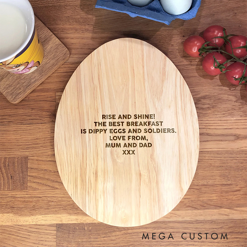 Personalized Wooden Easter Breakfast Board Custom Name Rabbit Design Children's Gift Perfect Easter Gift for Kids