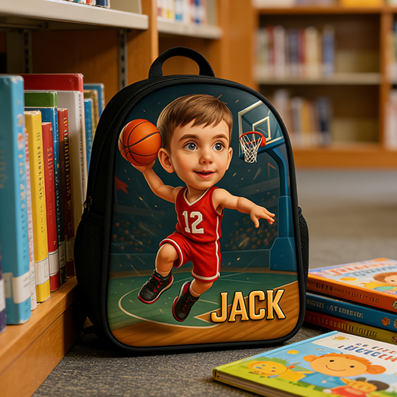 Personalized Basketball Backpack with Custom Name for Kids Who Love the Game 