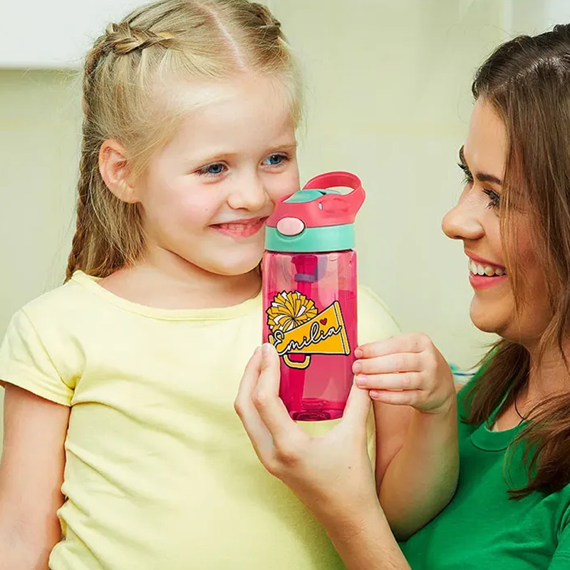 Personalized Kids' Sports Water Bottles with Custom Name and Fun Athletic Designs