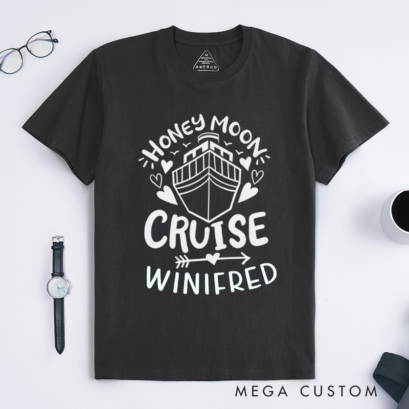 Personalized Honey Moon Cruise Classic T-Shirts Cruise Travel Shirt Cruise Tee Vacation Shirt Gifts for Cruise Traveler