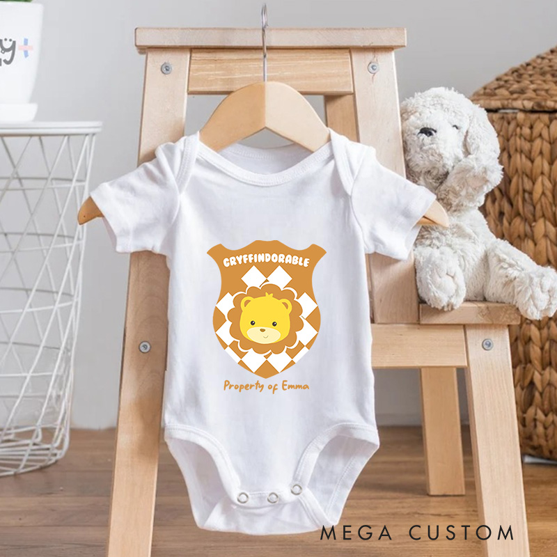 Personalized Cute Little Lion Baby Onesie Funny Baby Gift