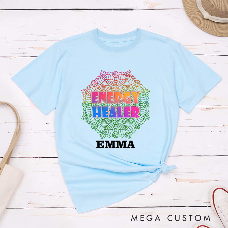 Personalized Yoga Mandala Shirt Yoga Energy T-Shirt Namaste T-Shirt Yoga Gift T-Shirt Yoga Lover T-Shirt