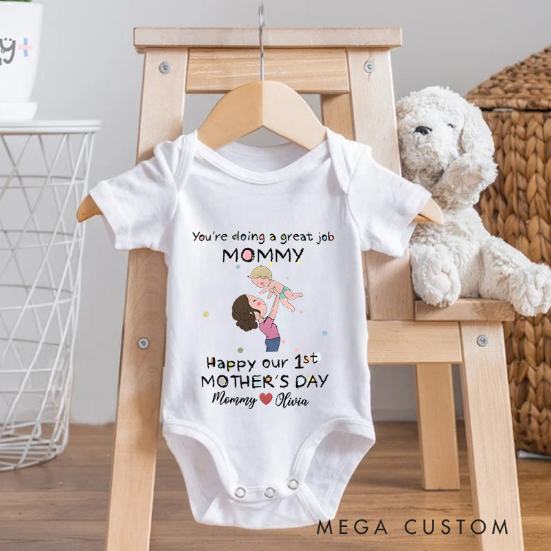Personalized You're Doing a Great Job Mommy  Happy Our 1st Mother's Day Baby Onesie Mother's Day Gift Baby Shower Gift