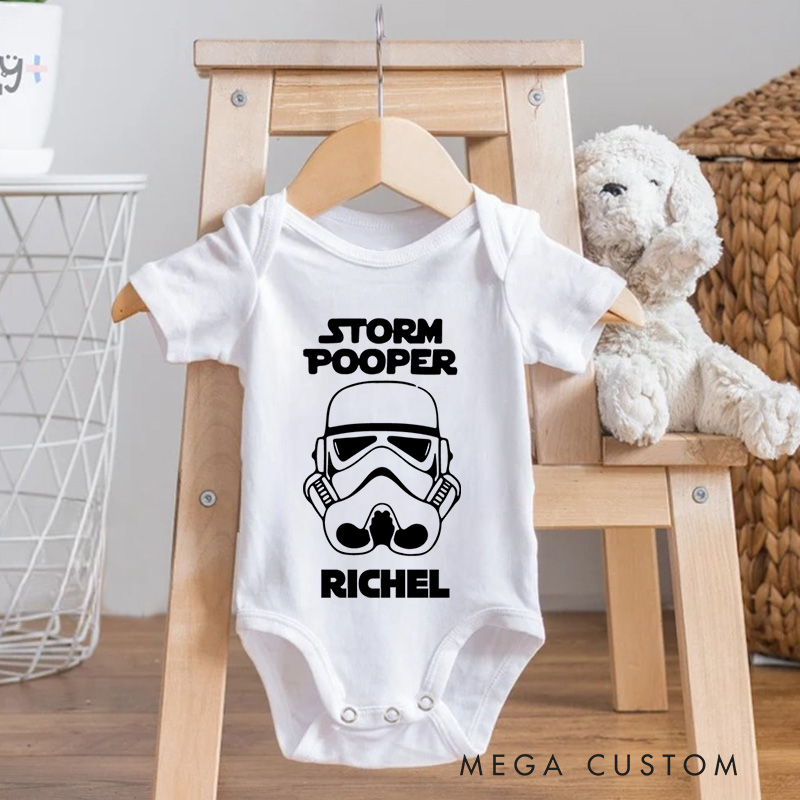 Personalized Storm Pooper Baby Onesie Gift For Baby Birthday Gift for Baby