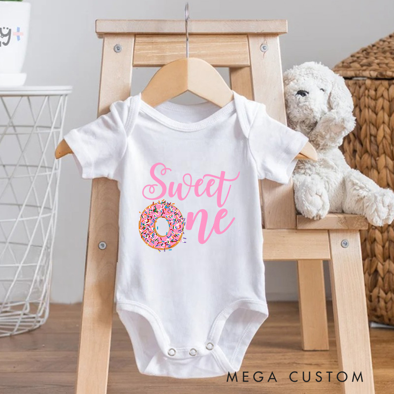 Personalized Sweet One 1st Birthday Baby Onesie Funny Baby Gift