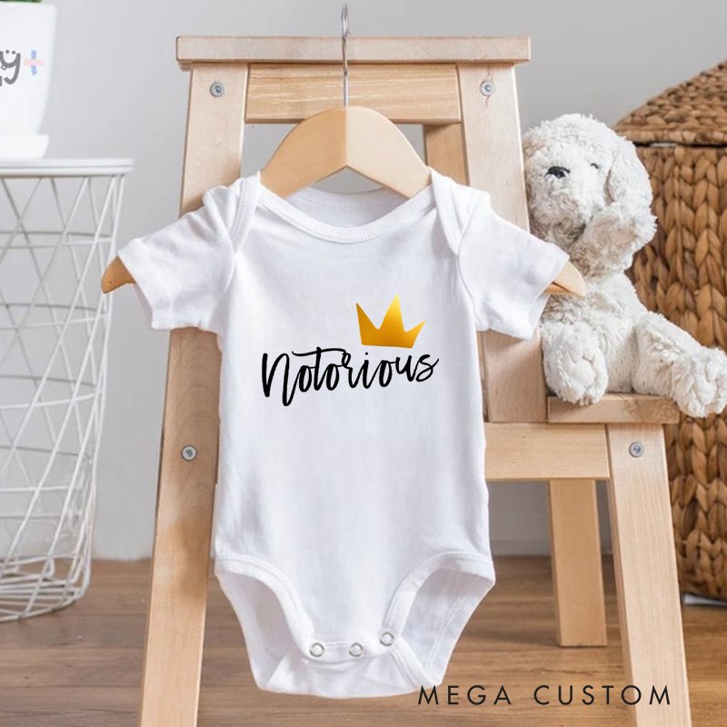 Personalized Notorious 1st Birthday Baby Onesie Gift for Baby