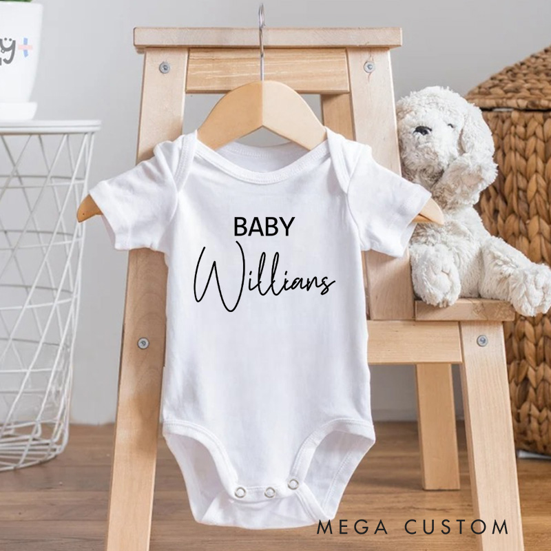 Personalized Baby Name Announcement Onesie Newborn Baby Gift