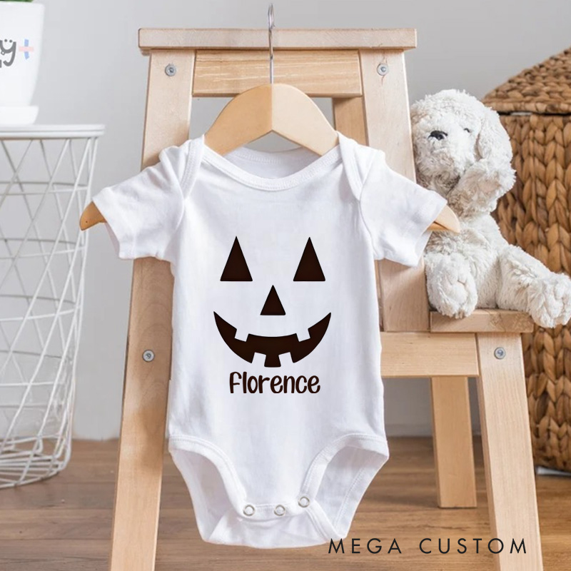 Personalized Halloween Lantern Baby Onesie Funny Cute Gift