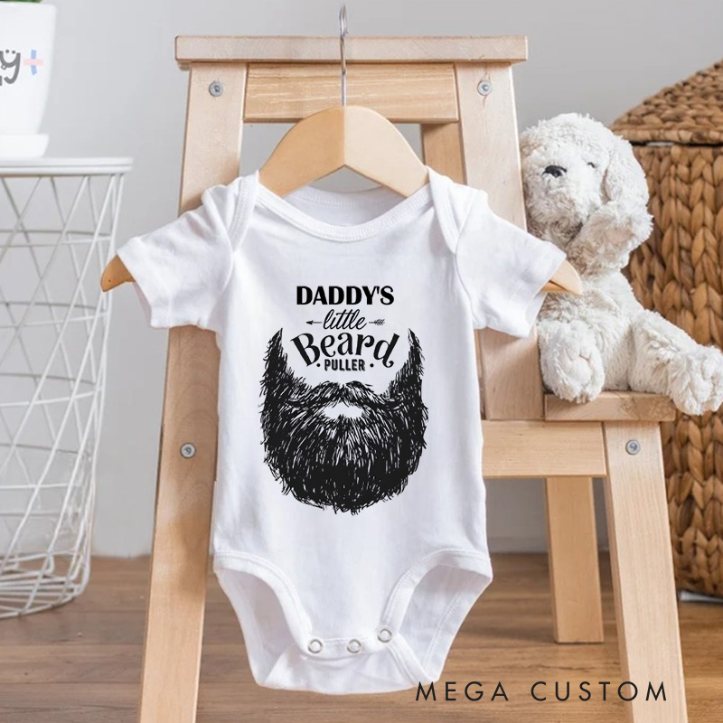 Personalized Bearded Dad Funny Baby Onesie Baby Shower Gift