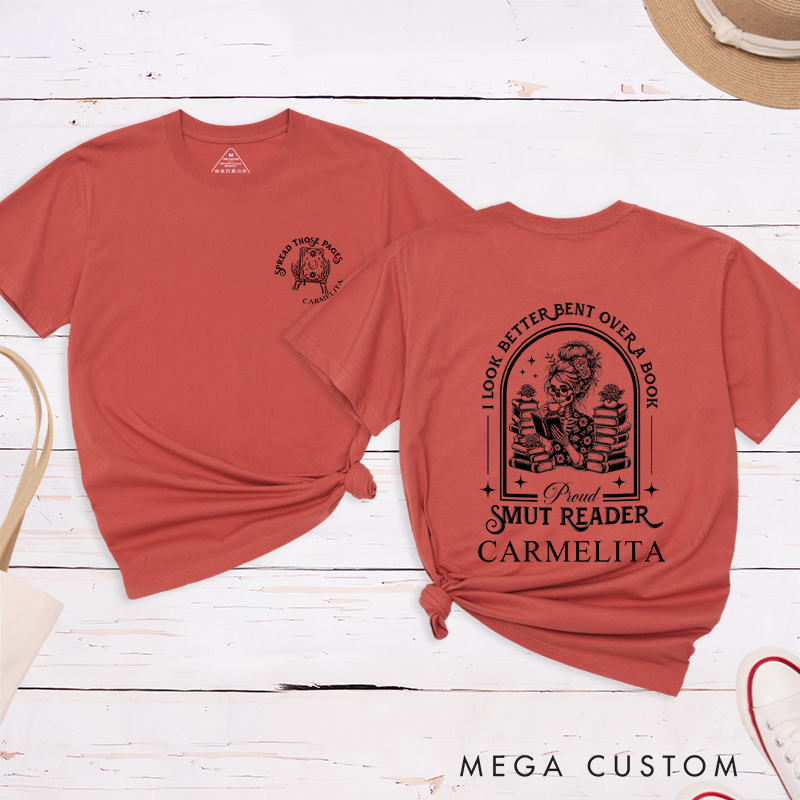 Personalized I Look Better Bent Over a Book Classic T-Shirts Proud Smut Reader Shirt Dark Academia Bookish Shirt Gift for Book Lover Gift