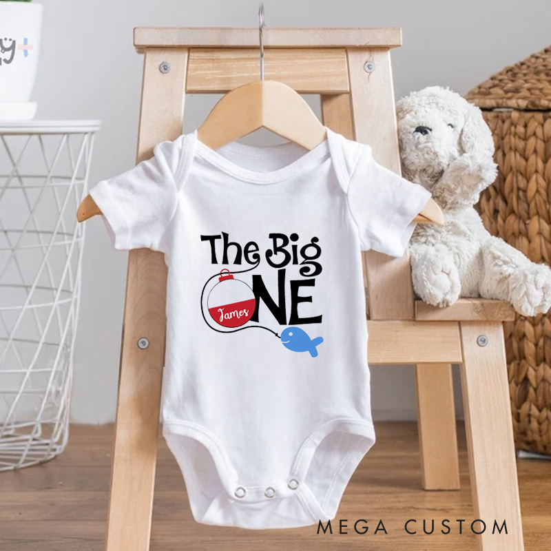 Personalized The Big One Fishing First Birthday Baby Onesie Baby Gift for New Mom