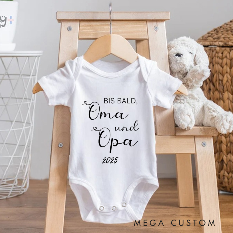 Personalized Bis Bald Oma Und Opa Baby Onesie Baby Shower Gift Pregnancy Announcement Gift