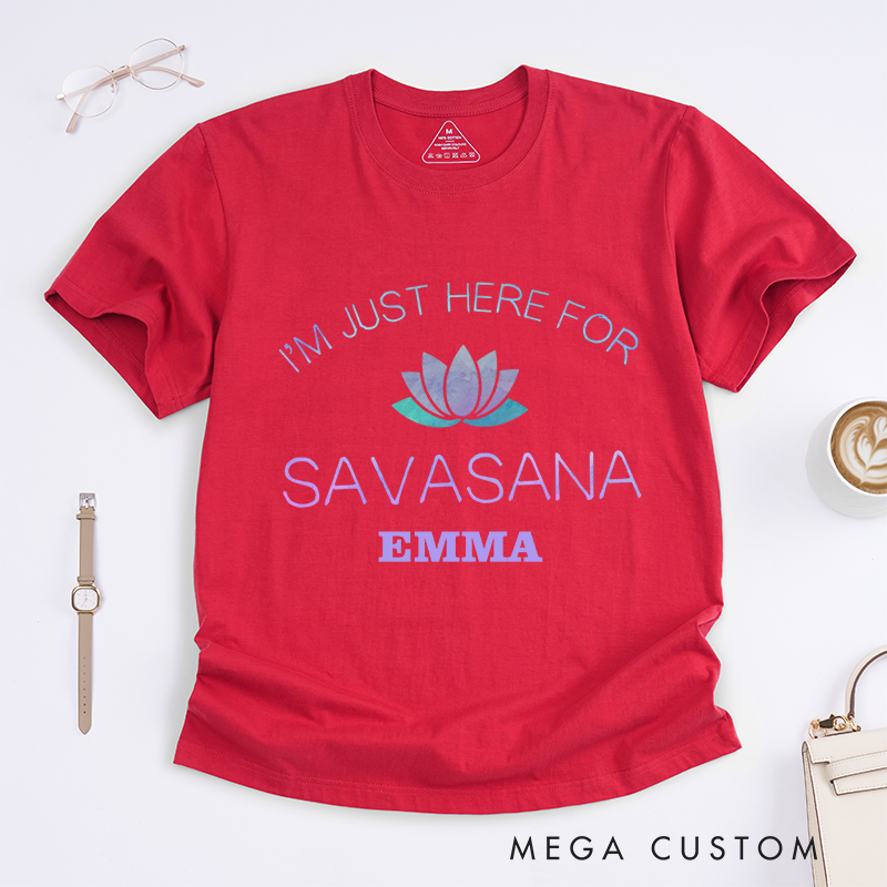 Personalized Yoga Lotus T-shirt Women Funny Yoga T-shirts Namaste T-shirts Yoga Gifts Fitness T-shirts
