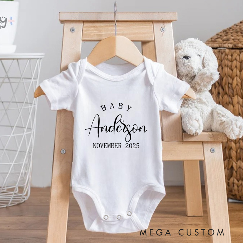 Personalized Pregnancy Announcement Infant Baby Onesie Gift for New Baby