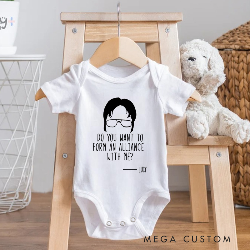 Personalized Do You Want to Form an Alliance with Me Fun Pop Culture Baby Onesie