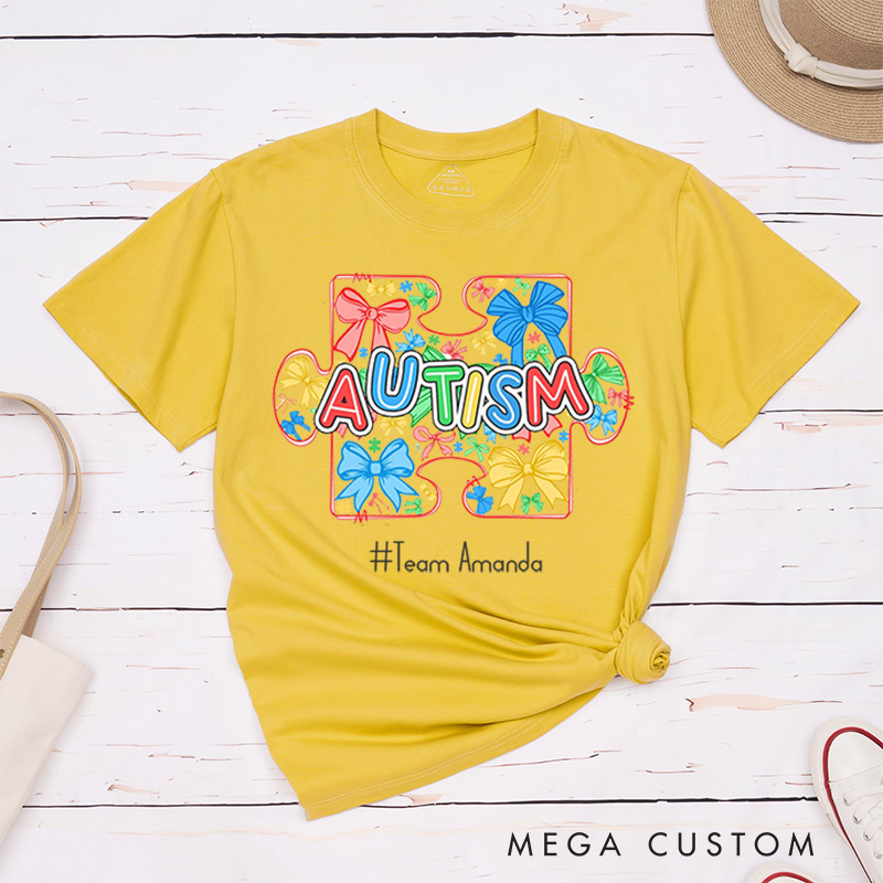 Personalized Autism Accept Understand Love Autism Awareness T-Shirt