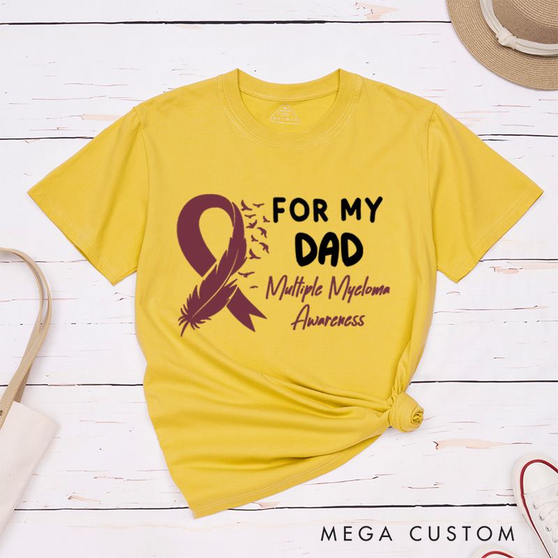 Personalized Multiple Myeloma Cancer Awareness Month Kahler Disease Cancer Support Warrior T-Shirt