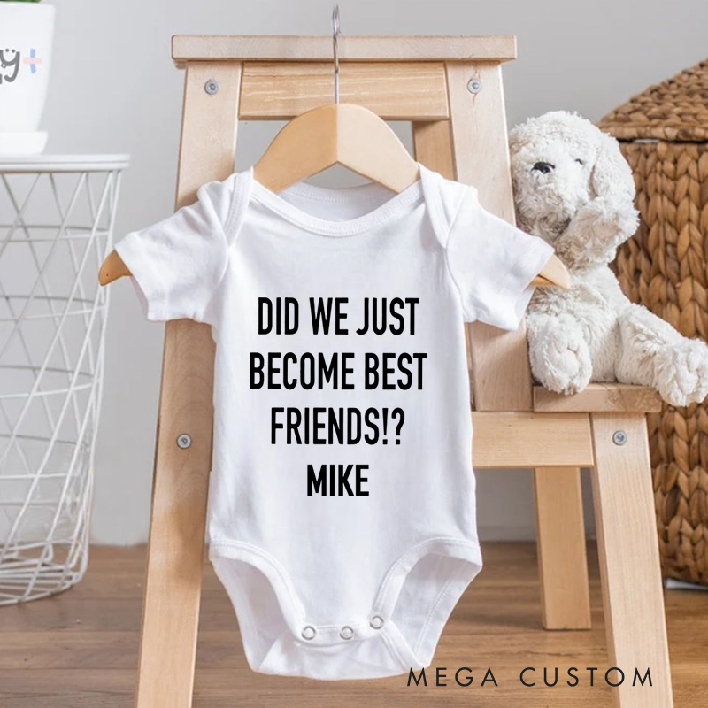 Personalized Did We Just Become Best Friends Baby Twin Onesie Cute Best Friend Twin Gift