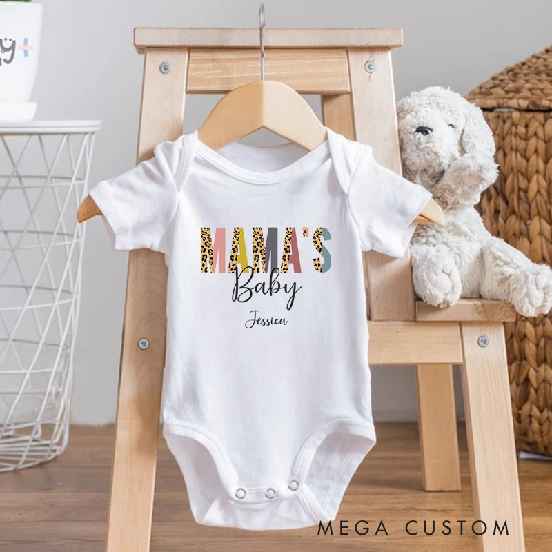 Personalized Mama’s Baby Sweet and Floral Inspired Family Design for Moms and Babies Baby Onesie
