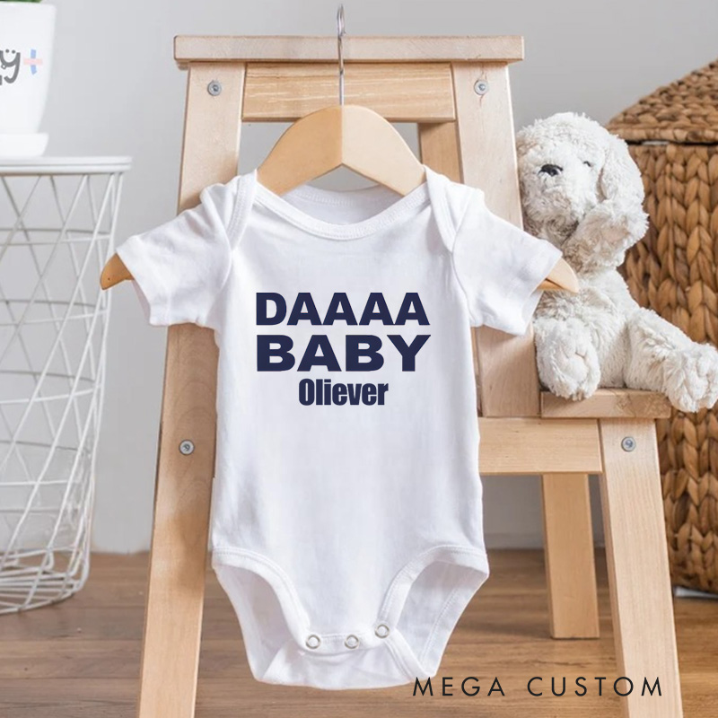 Personalized DAAAA Baby Baby Onesie Pregnancy Announcement Gift