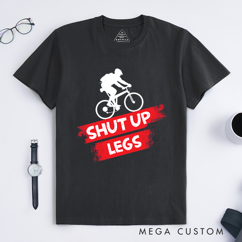 Personalized Striking Cyclist Silhouette T-Shirt for Outdoor Adventures Riding Cycling Biking Enthusiasts