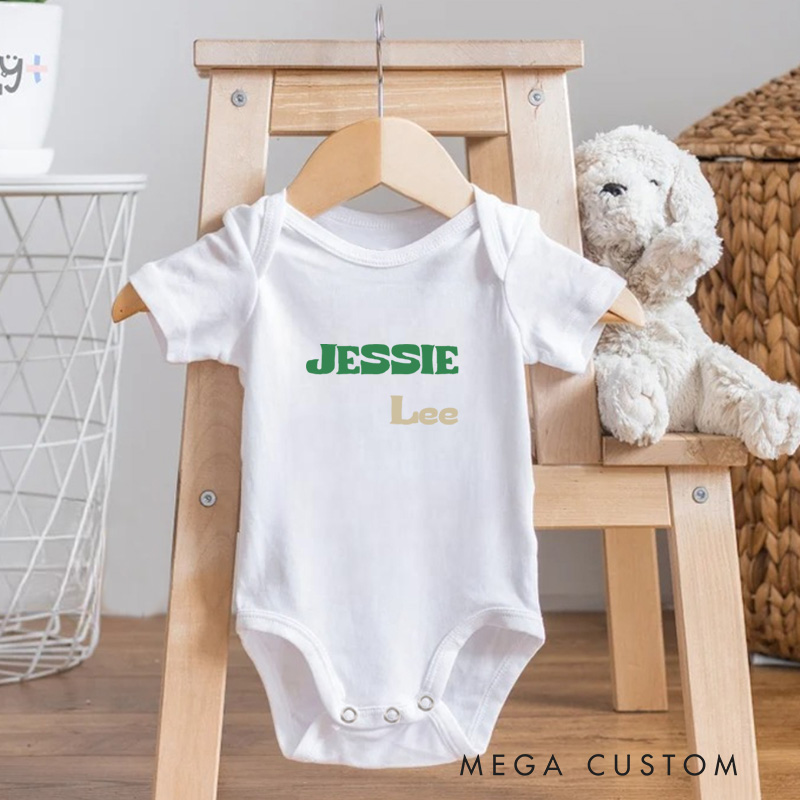 Personalized Name Simple and Modern Design for Babies Baby Onesie  