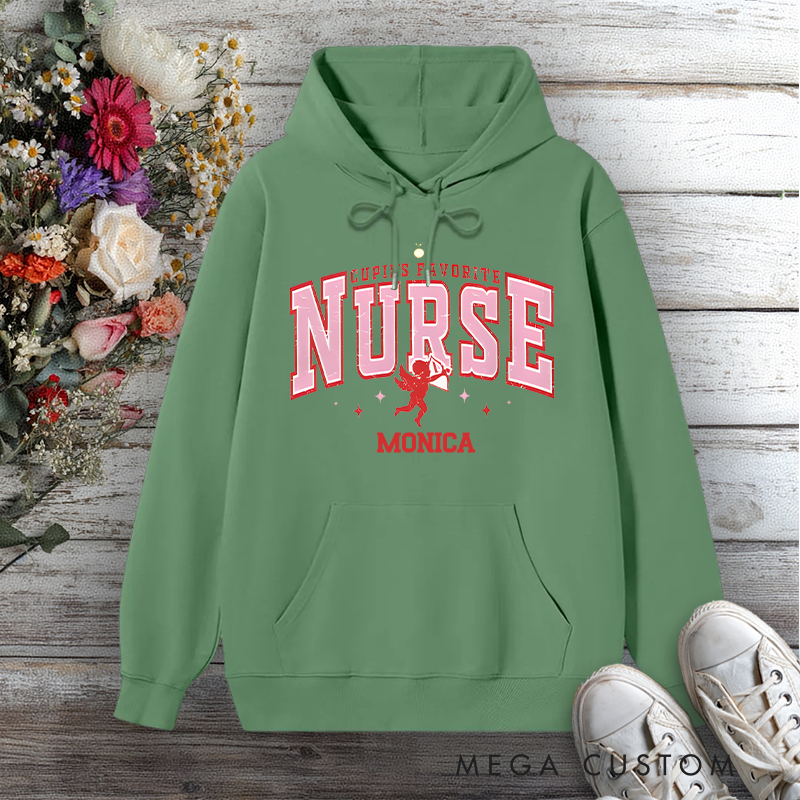 Personalized Hoodies for Nurse Cupid's Favorite Nurse Design Hoodies