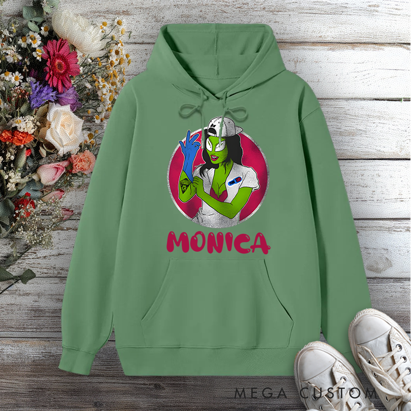 Personalized Hoodies for Nurse Alien Nurse Out-of-This-World Care Design Hoodies International Nurse Day Gift