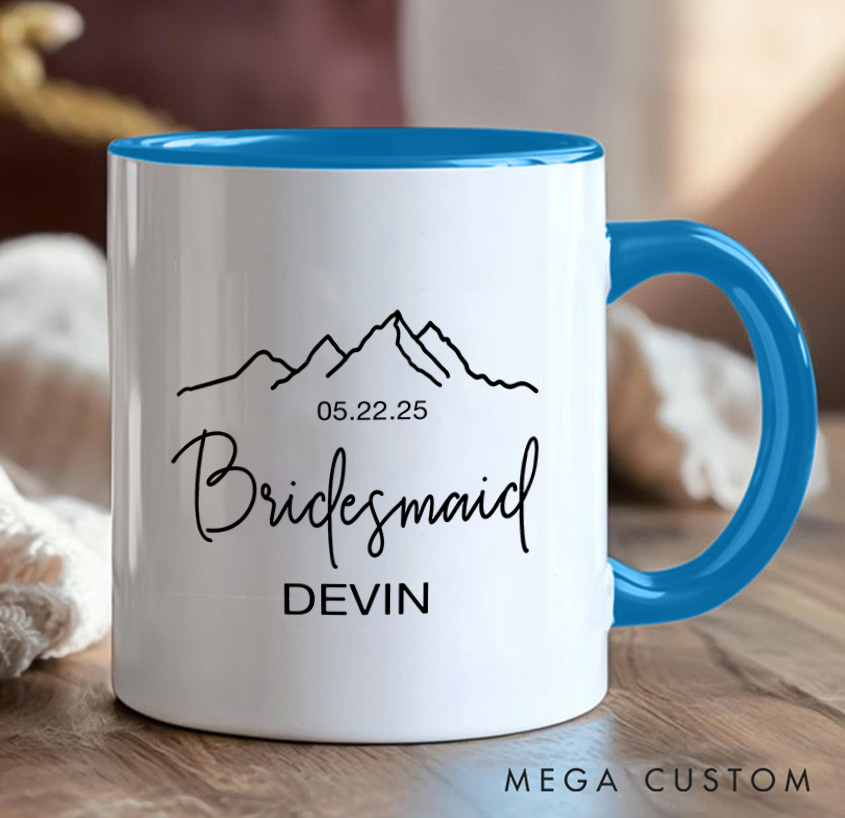 Personalized Campfire Mountain Trees Camping Mug Hiking Travel Mug Gift for Outdoors Lovers