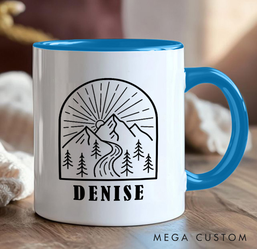 Personalized Mountain Adventurers Mug Camping Hiking Coffee Mug Gift for Travel Outdoors Lovers