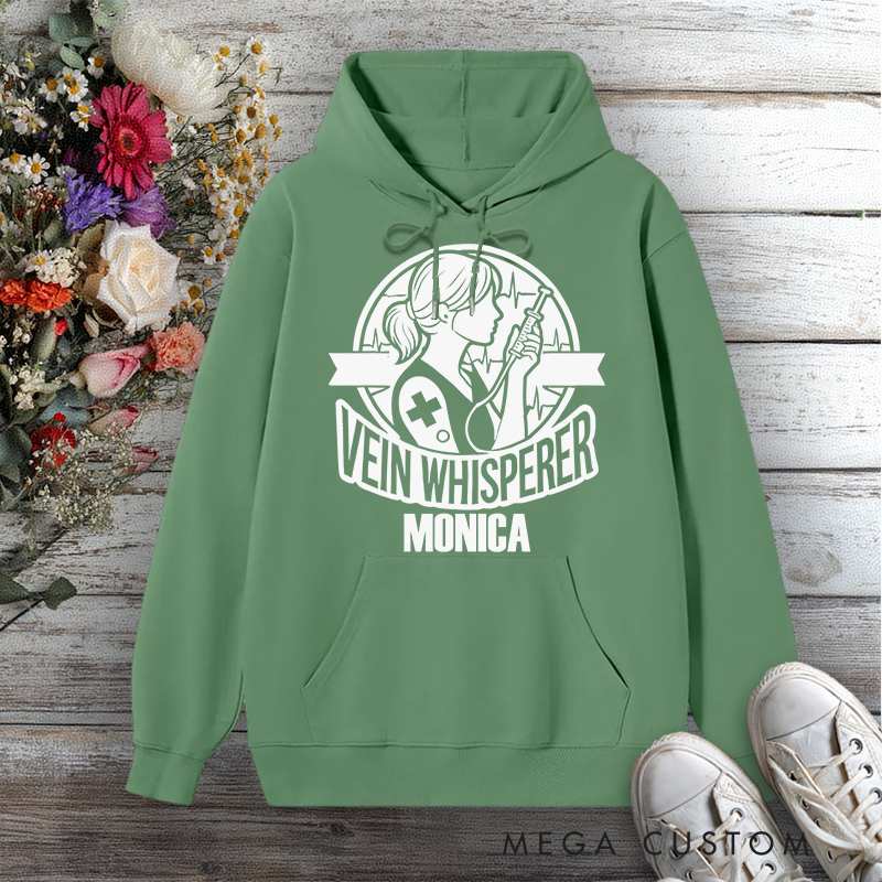 Personalized Hoodies for Nurse Vein Whisperer Nurse Edition Design Hoodies International Nurse Day Gift