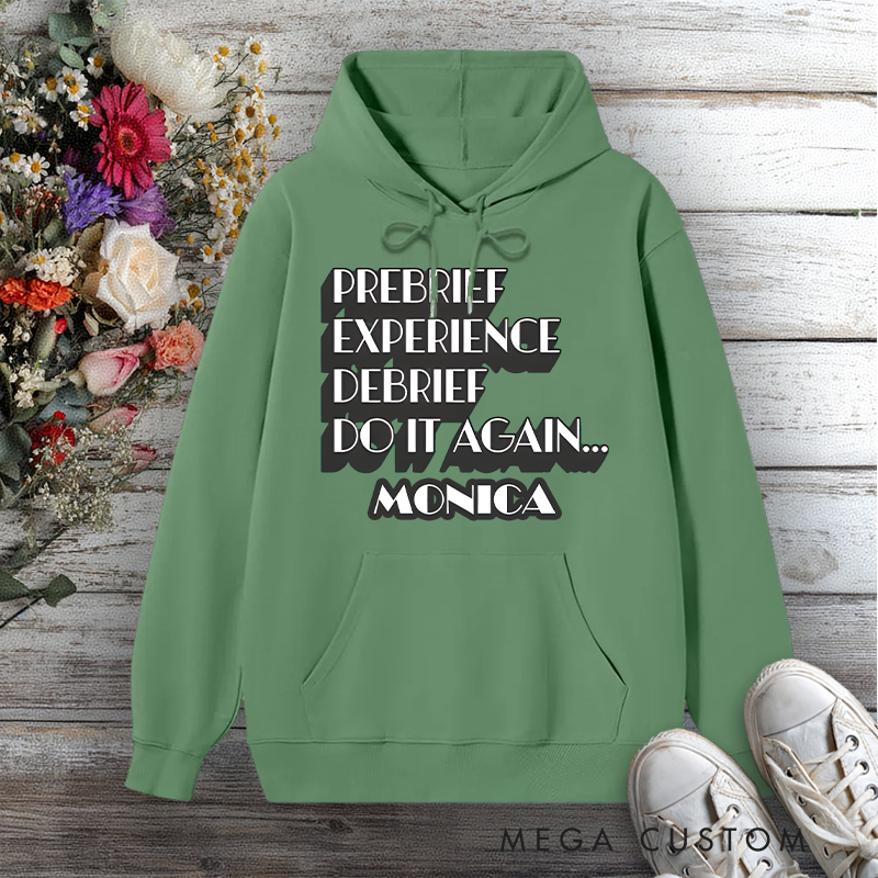 Personalized Hoodies for Nurse Prebrief Experience Debrief Repeat Design Hoodies International Nurse Day Gift