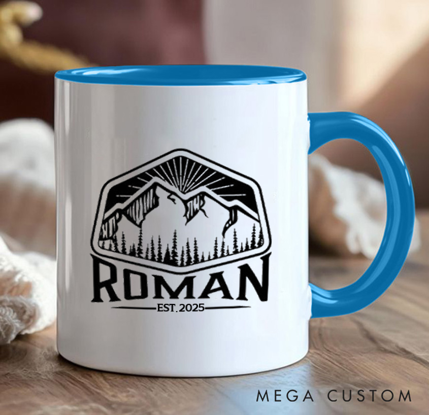 Personalized Campfire Mug Mountain Adventurers Camping Hiking Mug Gift for Outdoors Nature Lovers