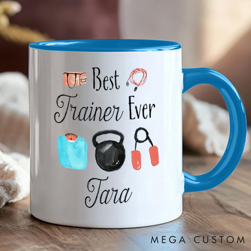 Personalized Personal Trainer Mug with Fitness Coach Mug Gift Motivational Coffee Cup for Fitness Enthusiasts Bodybuilders and Gym Lovers