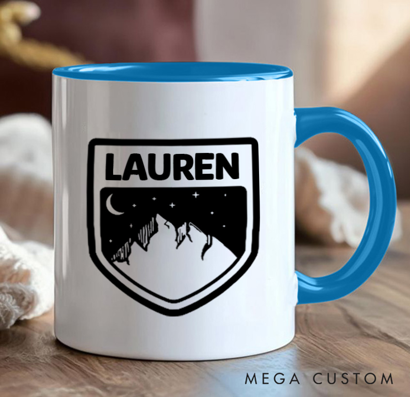 Personalized Under The Starry Sky Mug Mountain Adventurers Camping Hiking Mug Gift for Outdoors Nature Lovers