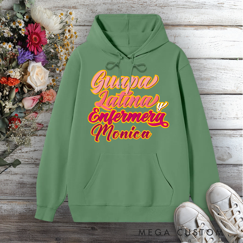 Personalized Hoodies for Nurse Guapa Latina y Enfermera Design Hoodies International Nurse Day Gift
