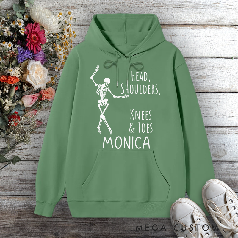 Personalized Hoodies for Nurse Head Shoulders Knees Toes Anatomy Fun Hoodies International Nurse Day Gift