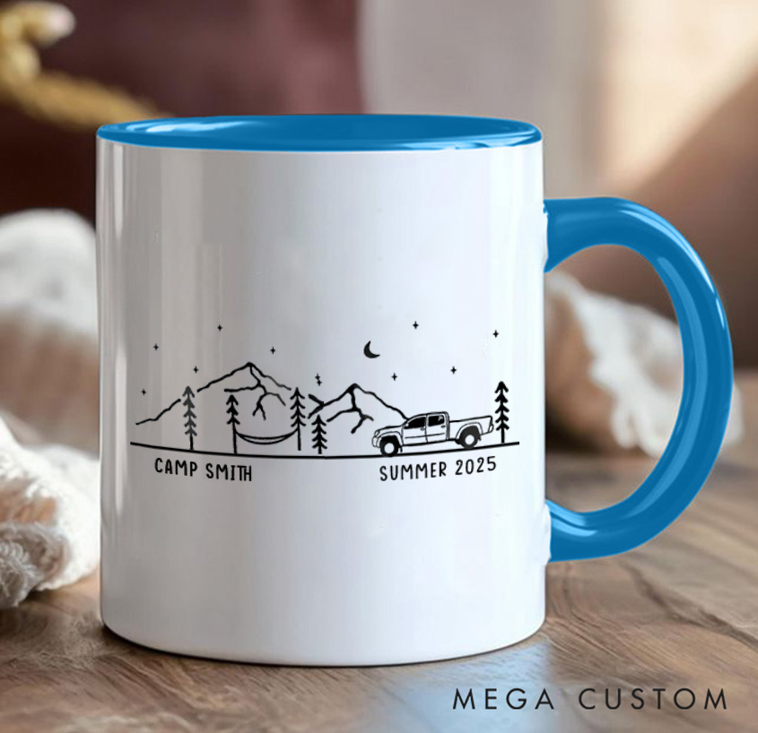 Personalized Vanlife Mug Camping Mountain Hiking Couple Mug Gift for Outdoors Nature Lovers