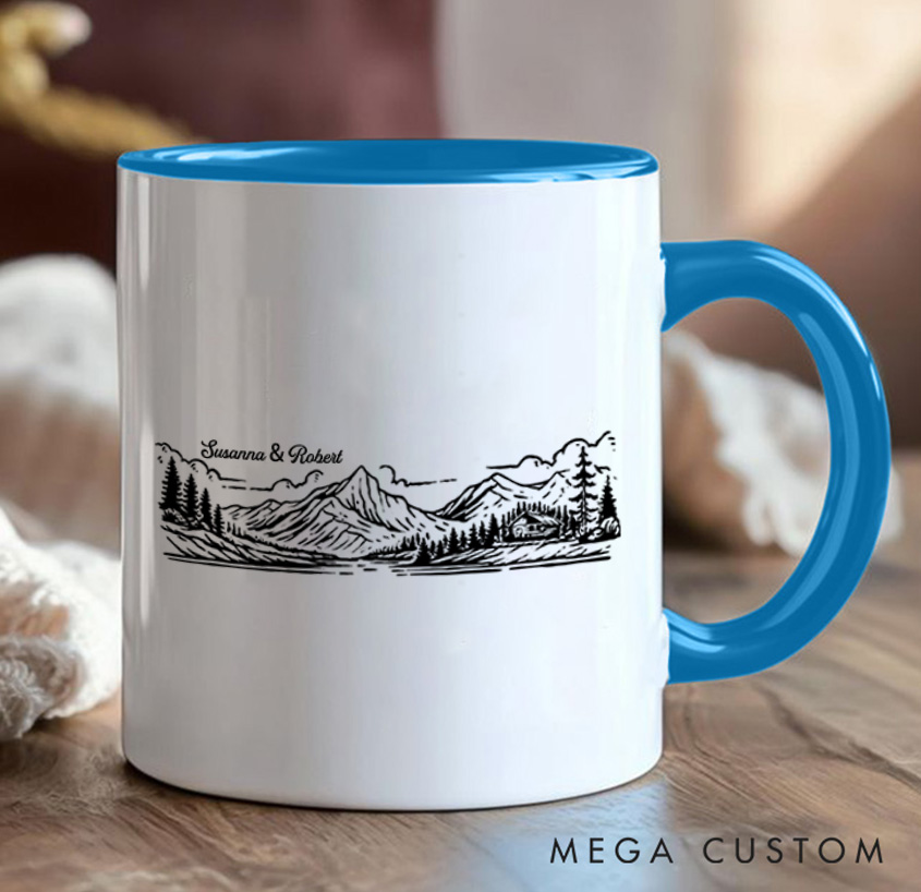 Personalized Carabiner Campfire Mug Camping Mountain Hiking Mug Gift for Outdoors Nature Lovers