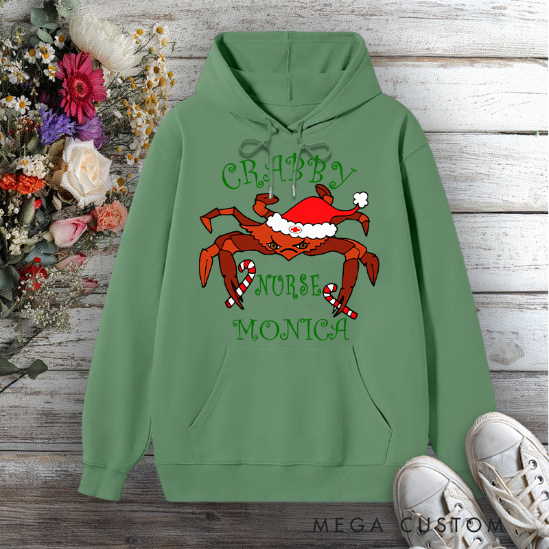 Personalized Hoodies for Nurse Crabby Nurse Holiday Edition Design Hoodies International Nurse Day Gift