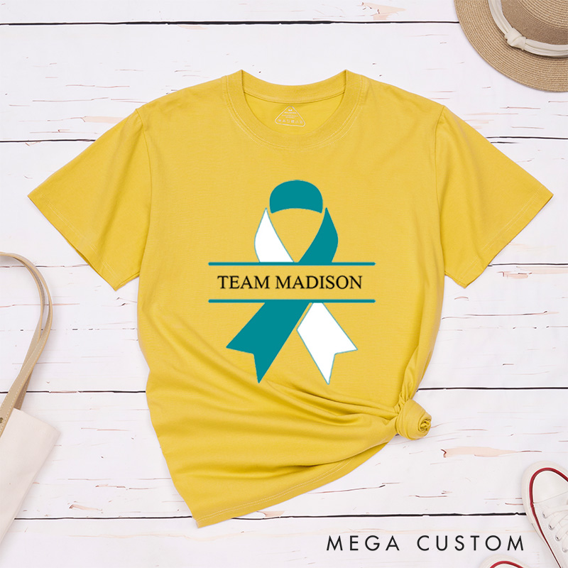 Personalized Cervical Cancer Survivor Support Warrior T-Shirt