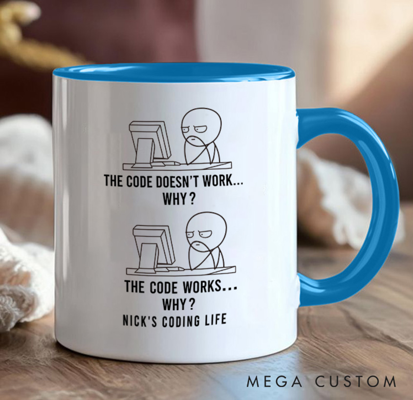 Personalized Programmer's Dilemma Mug Technology Computer Enthusiasts CupGift for IT Geek Nerd Lovers