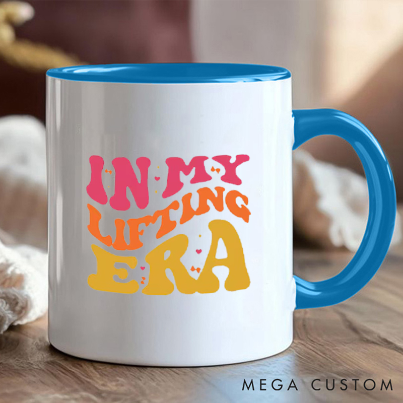 Personalized Lifting Era Coffee Cup Mug with Funny Weightlifting Design for Fitness Enthusiasts Bodybuilders and Gym Lovers