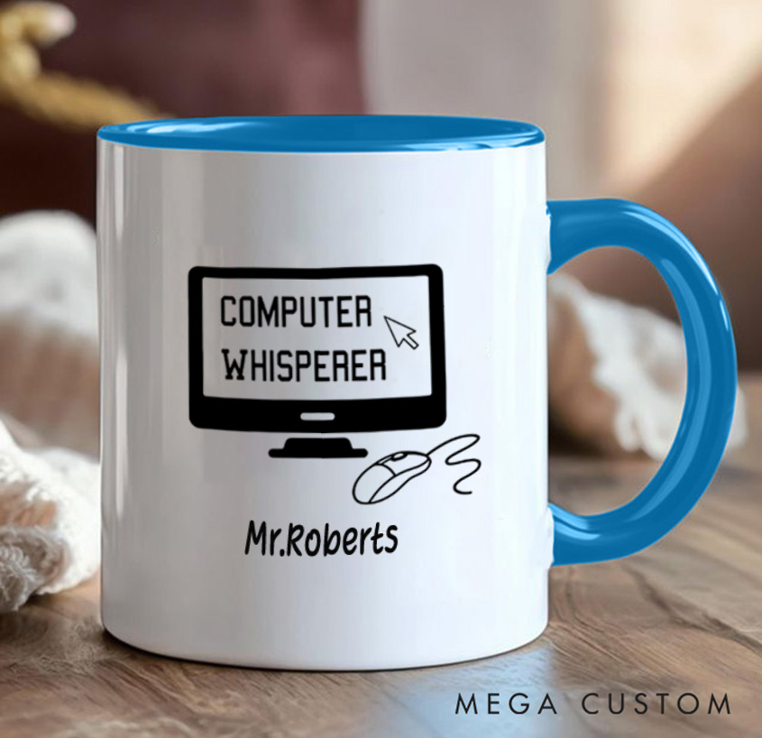 Personalized Computer Whisperer Mug Programmer Technology Enthusiasts Mug Gift for IT Geek Nerd Lovers