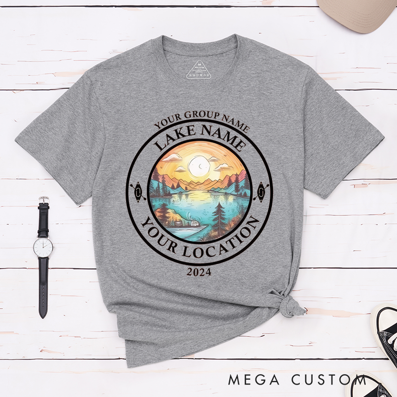 Personalized Lake Adventure T-Shirt Great Gift for Fishing Outdoor Lover