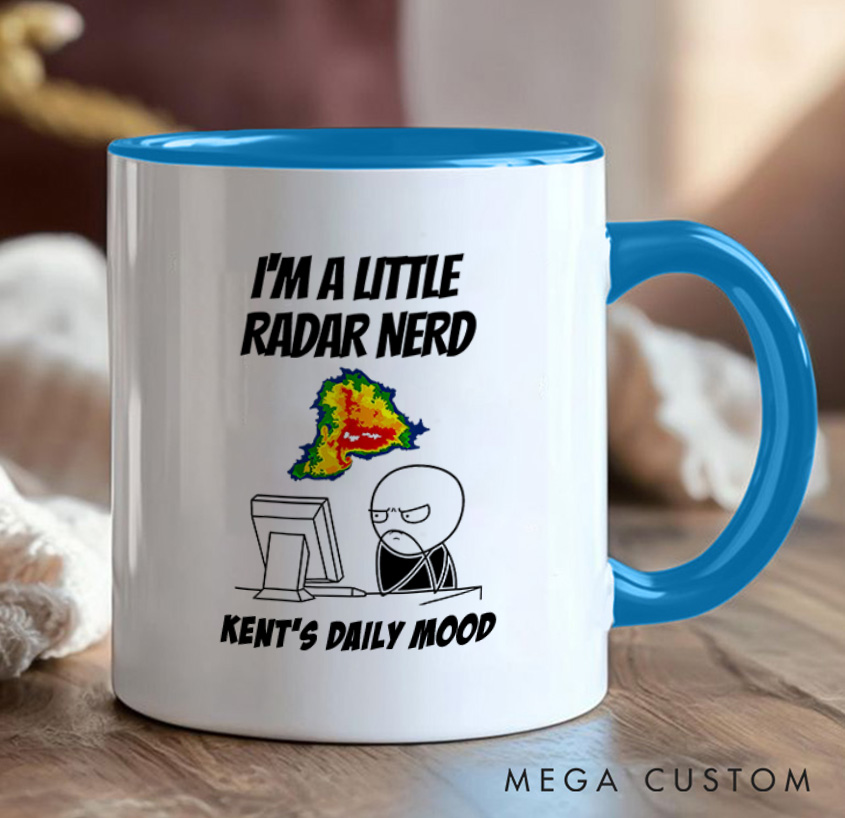 Personalized I'm A Little Radar Nerd Mug Technology Computer Weather Enthusiasts Mug Gift for Geek Nerd Lovers