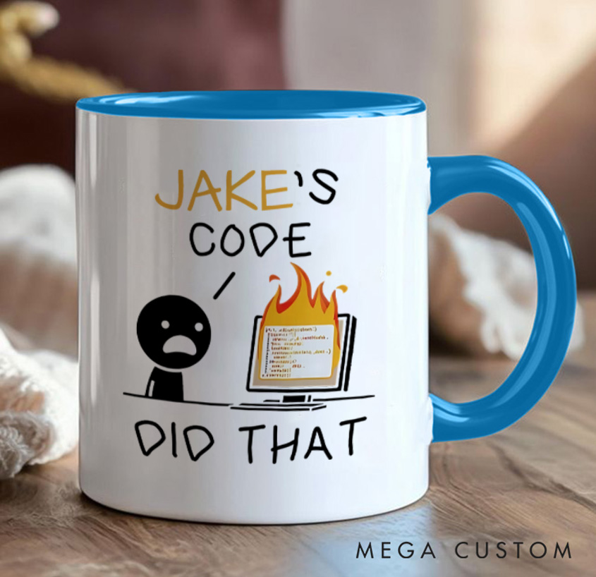 Personalized Ersonalised Coding Mug Programmer Technology Computer Enthusiasts Coffee Cup Gift for Geek Nerd Lovers