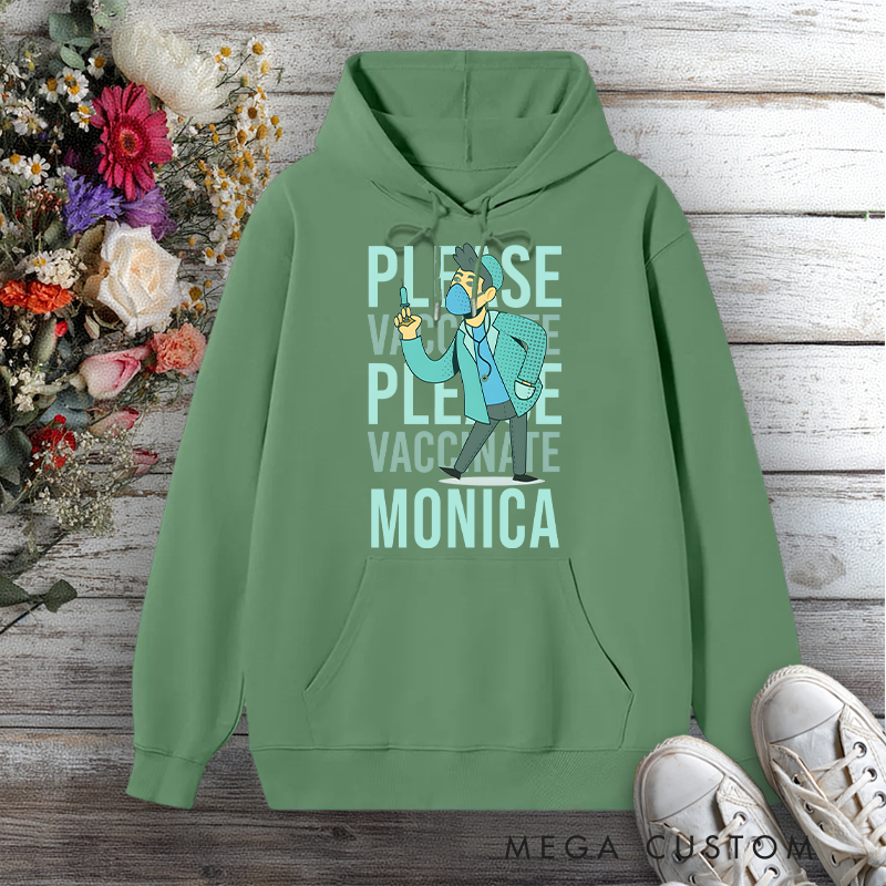 Personalized Hoodies for Nurse Please Vaccinate Design Hoodies International Nurse Day Gift