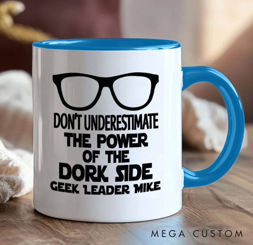 Personalized Don't Underestimate The Power Of The Dork Side Mug Gamer Enthusiasts Coffee Mug Gift for Geek Nerd Lovers