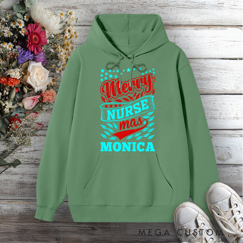 Personalized Hoodies for Nurse Merry Nurse-mas Design Hoodies International Nurse Day Gift